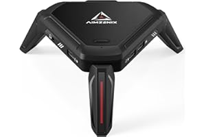 AIMZENIX flysclean Keyboard and Mouse Adapter for PS5/PS4, PC, Xbox Series X/S, Xbox One and Nintendo Switch Emulator Console with 3.5mm Headset, Supports App Customization, Black