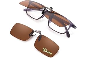 LUFF Polaryzowane okulary przeciwsłoneczne uniseks z klipsem na receptę, dobry styl klipsów, okulary przeciwsłoneczne do krótkowzroczności na świeżym powietrzu/jazdy/wędkowania