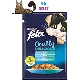 Felix &Ccedil;ifte Lezzet Somon & Sardalyalı Kedi Yaş Mama (26 x 85 gr)