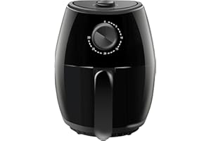 Kraftline Heißluftfritteuse: Kompakte 2L, Antihaft & 360° Max-Temperatur, Inkl. 17 Rezepte, Edelstahl/Kunststoff, Spülmaschinenfest, Dual-Knob Steuerung – Optimiert für Gesunde Küche, Air Fryer (2L)