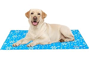 Nepfaivy Tappetino Refrigerante per Cani Grandi - Materassino Rinfrescante per Animali, L(90cm*50cm)