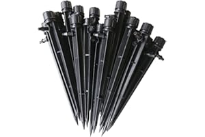 UCTOP STORE 25PCS Adjustable Flow Irrigation Drippers 360 Degree Emitter Micro Sprinklers Drip System Perfect for 4mm / 7mm Tube