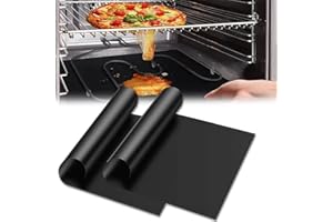 ORIXO 2 Pièces Tapis de Cuisson Barbecue, 40 X 50 cm Tapis Cuisson Barbecue Anti-Adhérent, Coupé Sur Mesure Téflon Universel Feuille Protection Four, Sans Bisphénol A, Revêtement de Four RéSistant