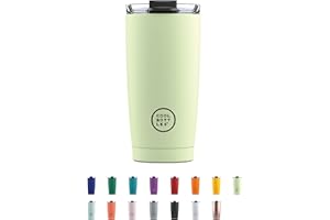 Cool Bottles - Vaso Térmico de Acero Inoxidable 550 ml - Pastel Green - Tapa Hermética - Vaso para Café - Bebidas Frías 10 horas y Calientes 5 horas - Libre de BPA