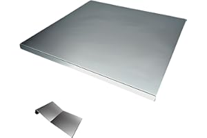 VULCAN INOX Vulcaninox | Spianatoia in acciaio inox con tarocco taglia impasto | MADE IN ITALY (70 x 50 x 2)