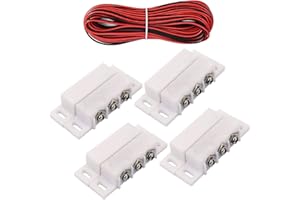 Runcci-YUN 5 V 12 V 24 V (NC-NO) alarma de seguridad puerta ventana contacto sensor magnético interruptor Reed+300 cm cable para alarma de garaje (4 piezas)