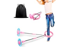 Jalunth Springring Fußkreisel Swing Wheel Outdoor Draußen Garten Strand Draussen Blinkt Spielzeug Spiele Kinder Erwachsene Jungen Mädchen 5 6 7 8 9 10 11 12 13 Jahre Geburtstag Geschenke mit Lichtrad