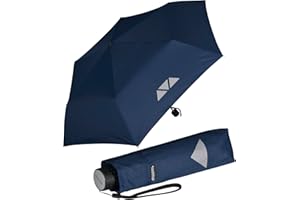 Doppler Havana Kids Reflex Children's Pocket Umbrella, Navy Blue, Super-mini children's umbrella with reflective surfaces