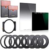 K&F Concept Square Filterset Rechteckfilter ND1000 Soft GND8 Verlaufsfilter mit Filterhalter Kit