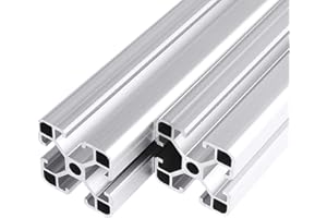 CNCMANS 2Pcs 800mm 4040 Aluminium profile slot width 8 mm European Standard Anodized Aluminum Profile Extrusion T slot Linear Rail, groove profile, mounting profile for CNC DIY
