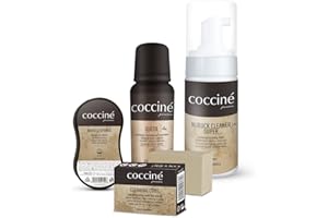 ‎COCCINE Cocciné - Schuhpflege-Set I 4-in-1-Pflegeset I Pflegt Schuhe aus Wildleder, Nubuk und TEX-Membranen I Komfortable Anwendung I Praktischer Mini-Reinigungsschwamm
