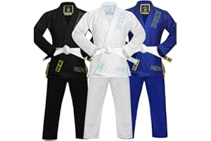 Trepace Kimono brasileño Jiu Jitsu Gi con inicial BJJ para niños y niñas, incluye pantalones y cinturón blanco, entrenamiento y competiciones, uniformes de resistencia al desgarro diseñados