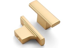 Amerdeco 10 Pieza Doradas Tiradores Cocina Pomos y Tiradores Vintage Pomos Armarios Pomos y Tiradores Infantiles de Aleación de zinc Tirador Puerta Mango de un Solo Orificio UK0048…