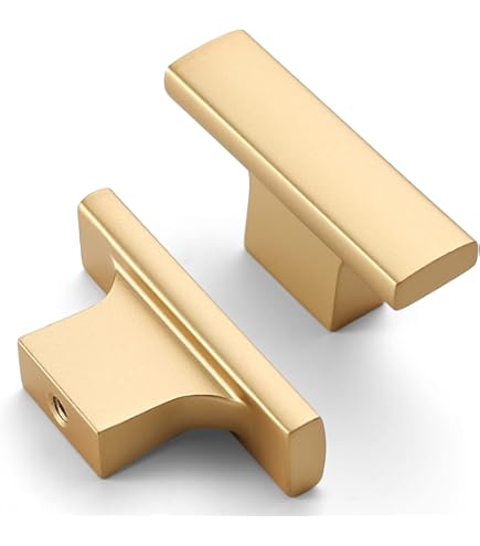 Lot De 2 Poignées De Tiroir Carrées En Forme De T En Acier Inoxydable