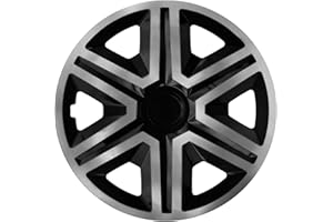 Ohmtronixx Action Radkappen 16 Zoll 4er Set, schwarz/Graphit, Radzierblenden aus ABS Kunststoff