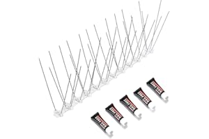 ONECE 3,3m Vogelabwehr Edelstahl Taubenabwehr Spikes - Taubenspikes Vögelschutz - Gegen Vögel, Krähen und Spechte (inkl. 5 Stück Kleber)