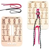 GHPKOTW 1 x Practice Board Kit for Knotting, Wooden Knots Training Kit, 16 Essential with Paracord Ropes, for Outdoor, Surviv