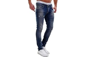 Pantalones vaqueros para hombre Merish Destroyed 2081-1001, corte ajustado