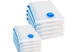 logei bolsa de vacío bolsa de almacenamiento bolsa de ropa Aspiradora ahorradora de espacio para edredones y ropa (6 partes 80 x 100 cm)