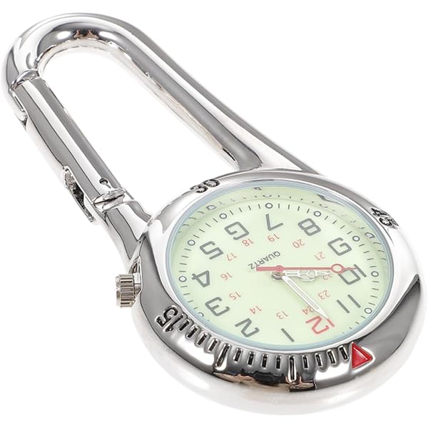 Orologio A Clip Lancardo Con Movimento Al Quarzo, Si Illumina Al Buio, Quadrante Verde, Cassa 4 Cm, Per Medici, Infermieri, Chef, Escursionisti, Regalo Uomo/donna