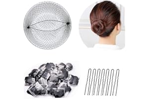 OOLIFE 30 Pezzi Retina per Capelli e 20 Forcina, Retine per Capelli Invisibili Elastico Bordo Maglia per Danza, Balletto, Infermiera e Così via(Nero)