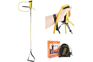 NIKA ARCHERY Bogenschießen Stretchband Trainer Draw Trainingshilfe Gerät Kraft Stretchband Übungen Geschicklichkeitsübungen für Recurvebogen Compoundschießen Erwachsene Anfänger Experten ROT/GELB
