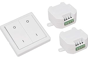 MC POWER - Funkschalt-Set - Empfänger + 2-fach Taster | COMFORT | 433,9 MHz