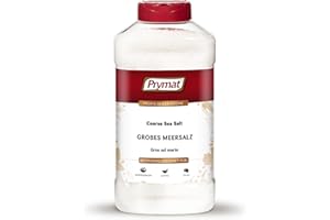 ‎PRYMAT Prymat Grobkörniges Meersalz 1,8kg – Naturbelassenes Kristallsalz ohne Zusätze – Ideal für Salzmühle, Fleisch, Fisch, Pasta, Marinaden, Grillen, Kochen & Backen – Vielseitig einsetzbar