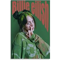 Billie Eilish Album Sur Toile Pour Décoration De Chambre à Coucher, Paysage Sportif, Bureau, Chambre, Cadeau, 61 X 91,4 Cm Encadré