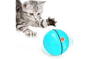 WWVVPET Bola de Gato,Juguete Gato Interactivo para Mascotas,Carga USB Juguetes para Gatos Pelotas,Giratoria Automática de 360 Grados,para Ejercicio Animal Doméstico