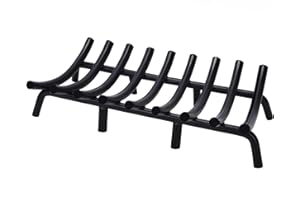 MYFIREPLACEDIRECT Grille de foyer – Grille de cheminée de 58,4 cm – Grille robuste pour poêle à bois de chauffage – Grille ronde en acier massif pour intérieur et extérieur – Pour camping – Cheminée à bois –