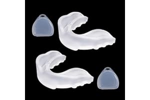 RYHHH 2 Stück Mundschutz Boxen,Sport Zahnschutz Erwachsene Und Jugendliche, Mit Tragbar Hygienebox,Einheitsgröße,Für UFC, MMA, Boxen, Kampfsport,Hockey, Und Andere Kontaktsportarten -Transparen