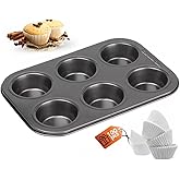 CURATED CART Cup Cake Mould for Baking | Muffin Tray with 100 Muffin Liners- SGS Certified Bakeware for Making Cupcakes - OTG