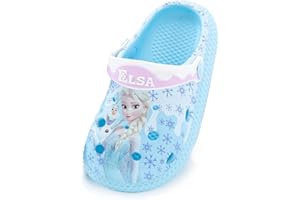 FANCYLAND Frozen Clogs für Mädchen - rutschfeste und atmungsaktive Hausschuhe Garten Schuhe für Strand oder Pool