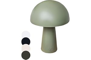 Coen Bakker LED Tischlampe Pilzform dimmbar IP44 USB 3 Lichtfarben Touch-Dimmer Innen & Außen Camping Balkon Terrasse Schlafzimmer, Farbe:Grün