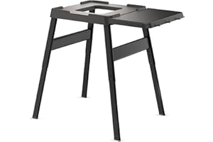 ‎NINJA Ninja Woodfire Stojak regulowany ze stolikiem bocznym, stojak na piec lub grill zewnętrzny, wytrzymały stolik do przygotowywania potraw na zewnątrz i stojak na piec do pizzy, czarny, 4718J800EUUK