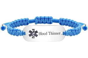 Tobestu Stainless Steel Medicinska Varning Armband - Hälsainformation ID Armband med Nödsymbol - YS5833