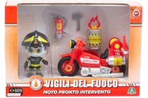 Giochi Preziosi Vigili Del Fuoco-Moto Dei Vigili Del Fuoco A Ruota Libera Con Livrea Originale E Pompiere Da 7 Cm Articolato.Include Accessori Da Equipaggiamento. Per Bambini A Partire Dai 4 Anni
