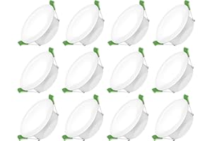 Jaenmsa Focos LED Interior Techo 230V, 8W Ø 75-85mm IP44, No Regulables, Downlight Empotrable Blanco Ccálido 3000K, Ojos de Buey Led