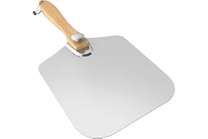 G.a HOMEFAVOR Pala para Pizzas Fabricada en Aluminio, Ideal para Hornear Pan de Pizza casero