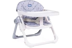 Chicco Chairy Childen's Booster Seat, Bunny | Suitable 6m-3y (15kg), Foldable, Travel Seat with Tray