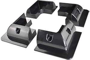 Spark ABS corner plastic mounting brackets for fixing solar panels to campervans, Black White motorhomes, caravans, boats or any other roofs flat surfaces