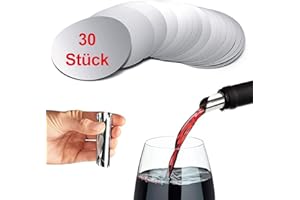 QTTVBTNA 30 Stück Wein Ausgießer, Wein Einschenkhilfe Tropffreies Weinausgießer, Wiederverwendbare Tropffreie Einschenkhilfe für Weinflaschen Geburtstag Hochzeit Partyzubehör