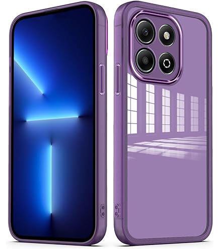 SEAHAI Cover per Honor 70, Custodia Ultra Sottile ed Elegante in Silicone TPU, Glitter Placcatura Phnom Penh Design Cover Antiurto Case con 360° Anello Supporto, Nero