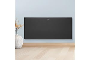 Purus 1800W Grey Electric Radiator Heaters for Home, Bathroom Safe Electric Heater Setback Timer Lot 20 & Advanced Thermostat Control Wall Mounted or Floor Standing Low Energy Panel Heater