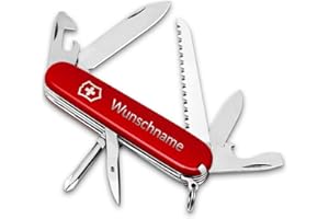 Victorinox Hiker Taschenmesser mit Gravur Testsieger I Geschenk für Männer zum Geburtstag I Vatertagsgeschenk , Schweizer Tas