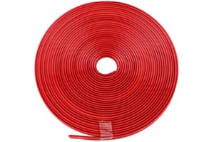 LSGGTIM Striscia di Protezione del Cerchione, Anello di Protezione del Bordo del Cerchione 8 m Anello di Protezione del Mozzo della Ruota Linea di Decorazione per Automobile Striscia di Gomma,Rosso