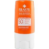 Rilastil - Sun System Stick SPF 50+, Sun Protection High UVB UVA Sensitive Areas, with PRO-DNA Complex, Transparent Water Res