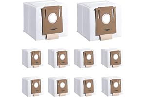 Nfhkpa 10 Sacchetti compatibili per ECOVACS DEEBOT N8/N8 PRO/N8 PRO Plus/N8 PRO Care, OZMO T8/T8 Pure/OZMO T8+, T9/T9+/T9 AIVI,Accessori per Yeedi Vac Station