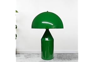 bamyum Lipeo Lámpara Retro Verde, E27 Lámpara Sobremesa Lámpara de Mesa Industrial Moderna Lámparas de Mesa de Metal Para Dormitorio Lámpara de Noche Decoración de Setas Para El Hogar
